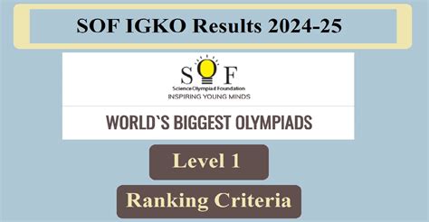 igko results|SOF 2nd level results have been declared .